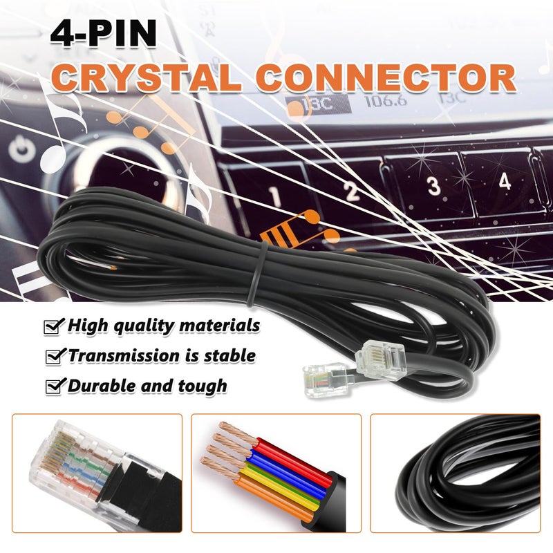 JAMHER Universal Car Amplifier Bass Control Knob Sub Level Amp Volume Control Cable with 4-Pin 3.5m/11.48ft Cable for Car Motorcycle Speakers Home Theater - Image 4